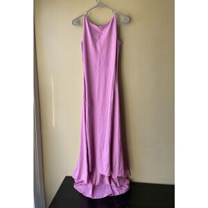 Susan Monaco High Low Open Back Maxi Dress in Pansy Size Medium